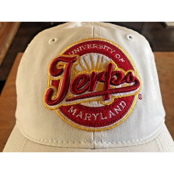 Maryland Terrapins Baseball Hat Terps White Circle Logo Drew Pearson University - Picture 2 of 8